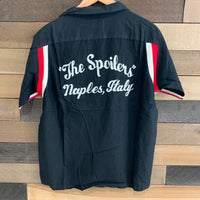 1960's The Spoilers Black Hilton Camp Collar Bowling Shirt Large