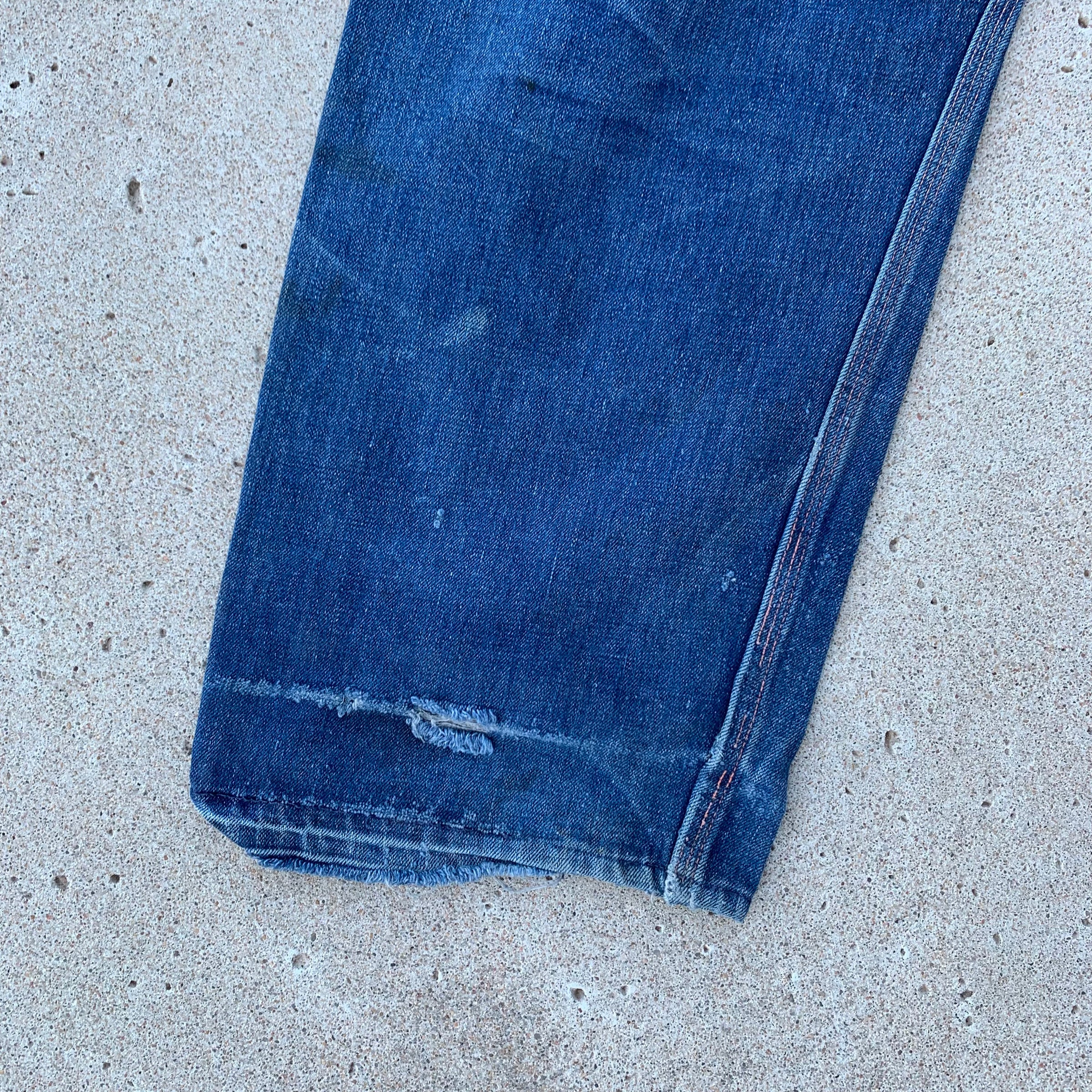 Late 40s Repaired Big Mac Jeans 35” x 29”