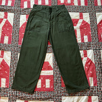 1960's Vietnam War OG-107 Fatigue Pants 30" x 26.5"