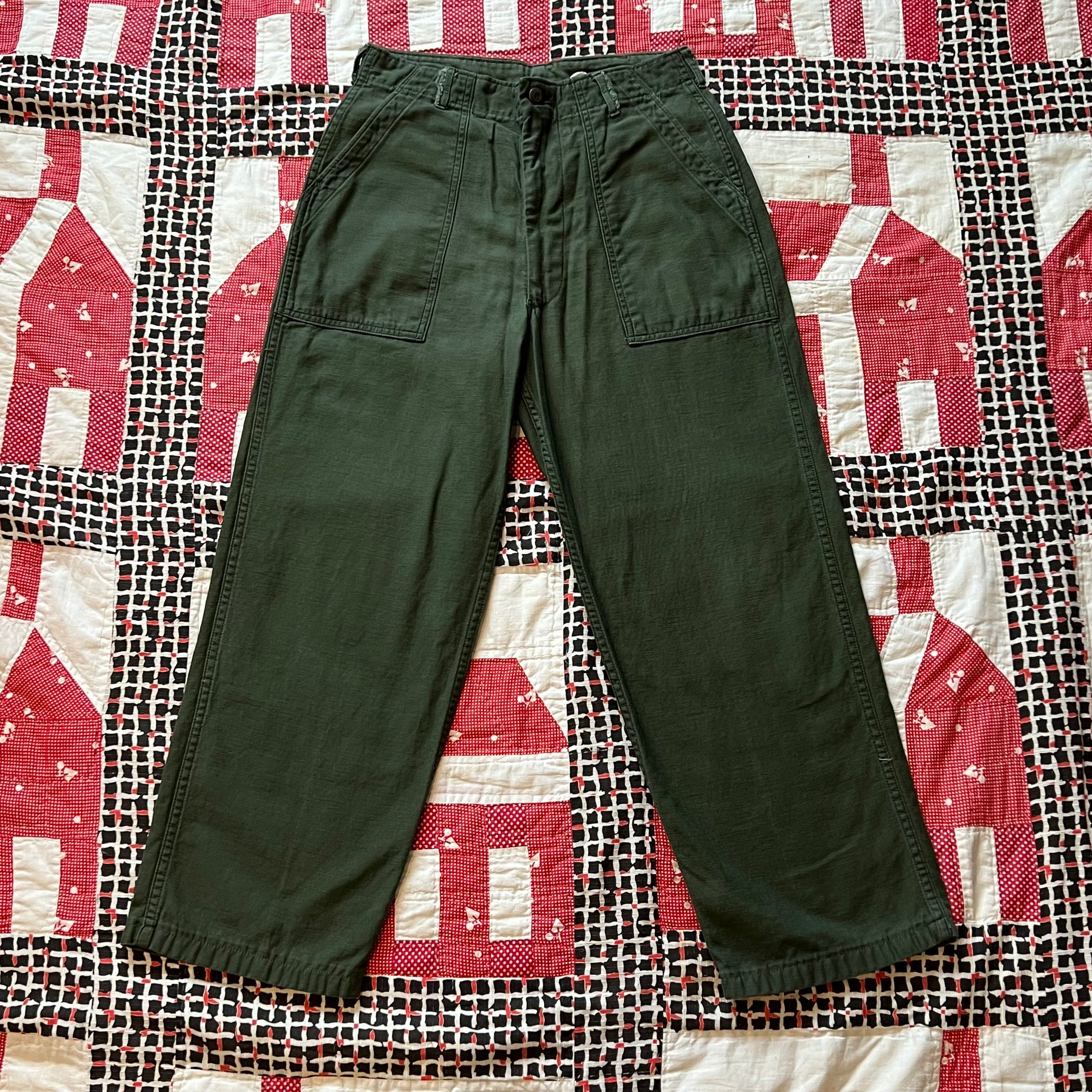 1960's Vietnam War OG-107 Fatigue Pants 30" x 26.5"