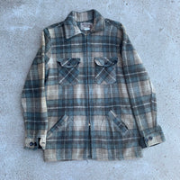 1960’s Beige Plaid CPO Wool Jacket S/M