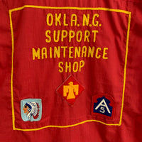 1960's Oklahoma National Guard Chainstitched Nat Nast Bowling Shirt Large
