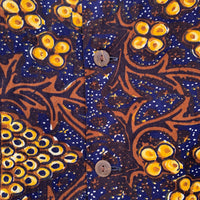 1950’s Kahana Brown Floral Cotton Hawaiian Loop Collar Shirt Large