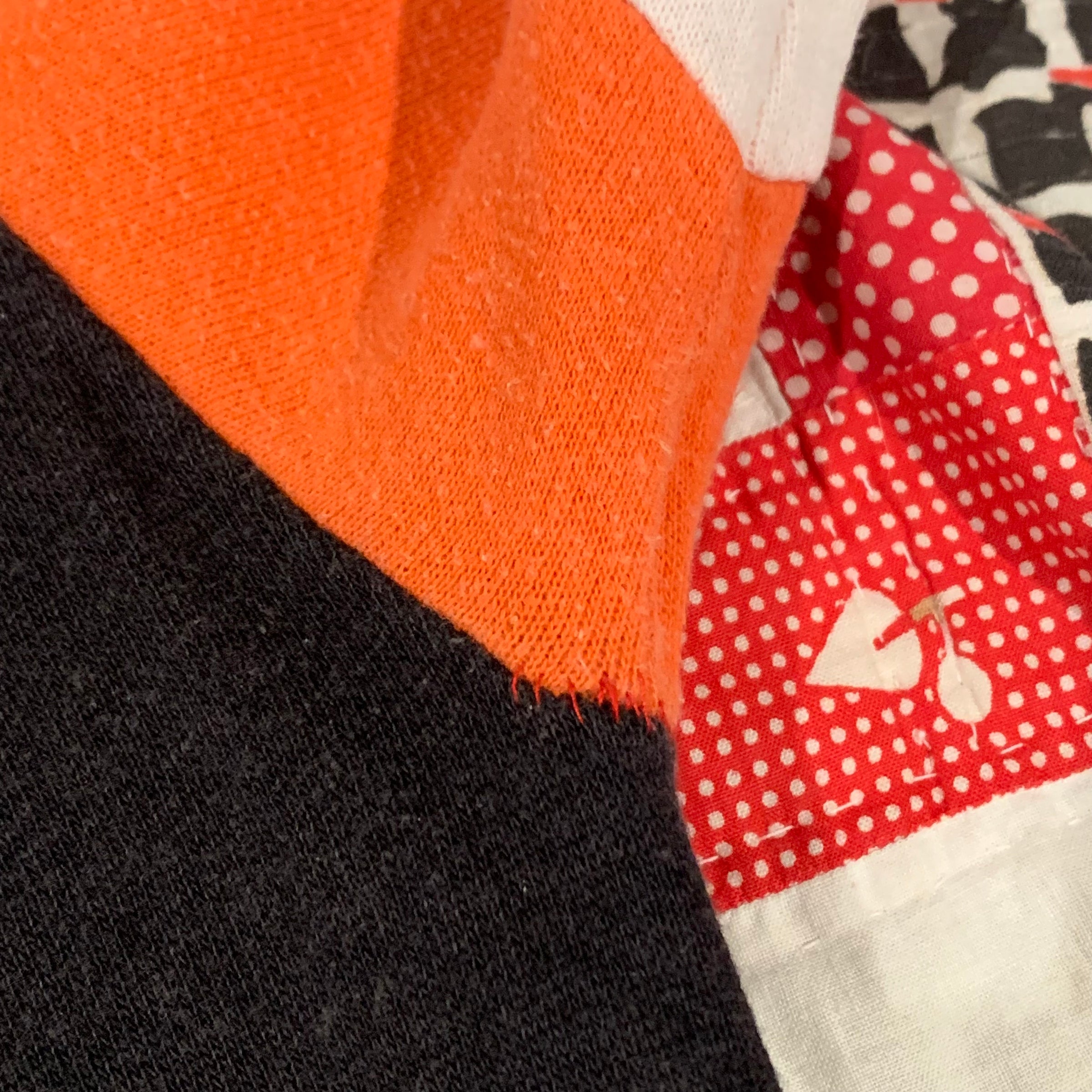 1960's Orange and Black Freedom Sleeve Crewneck Sweatshirt Large