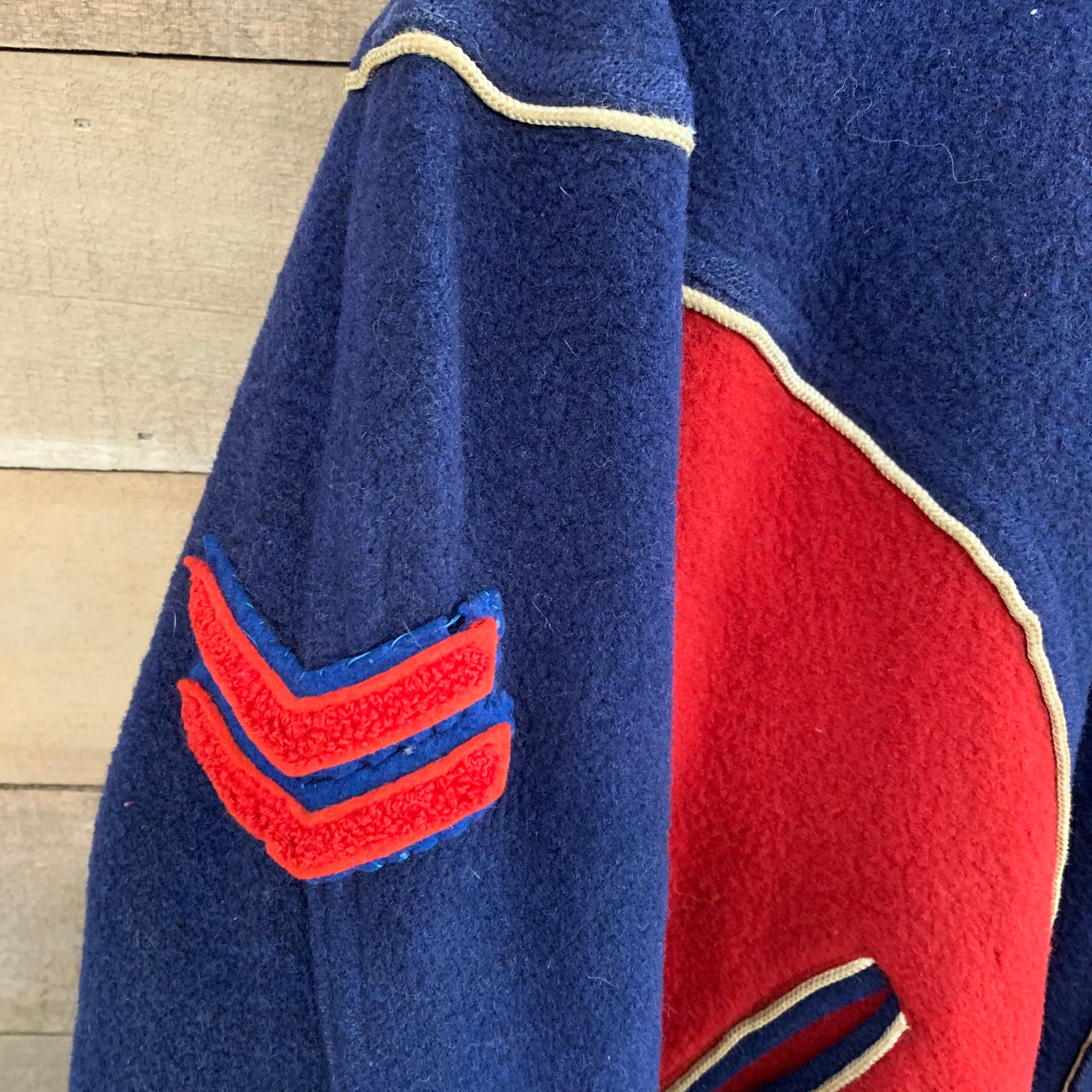 1940's/50's Butwin Reversible Red and Blue Wool Varsity Jacket M/L