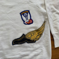 1950’s Hanes Windshield Raglan Sweatshirt with Military Patches Small