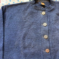 1910’s/20’s “Deadstock” Wool Cardigan with Leather Buttons Size 38
