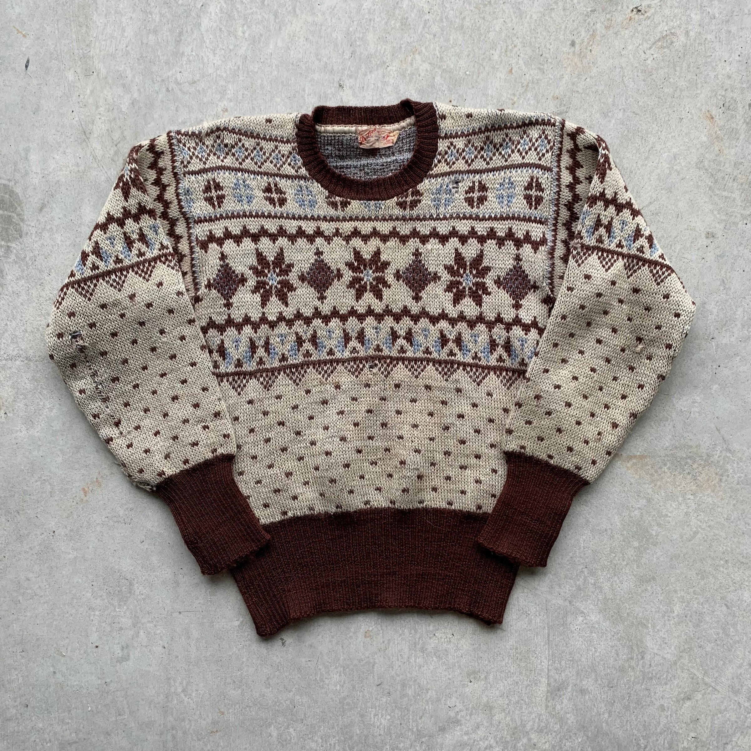 1940’s/50’s Jantzen Wool Snowflake Sweater Size 38