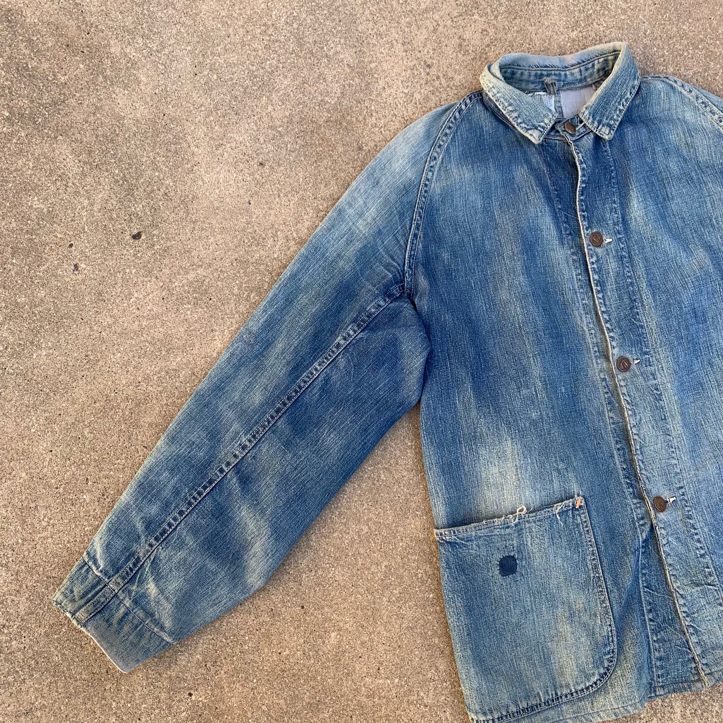 1930’s Two Pocket Raglan Denim Chore Coat