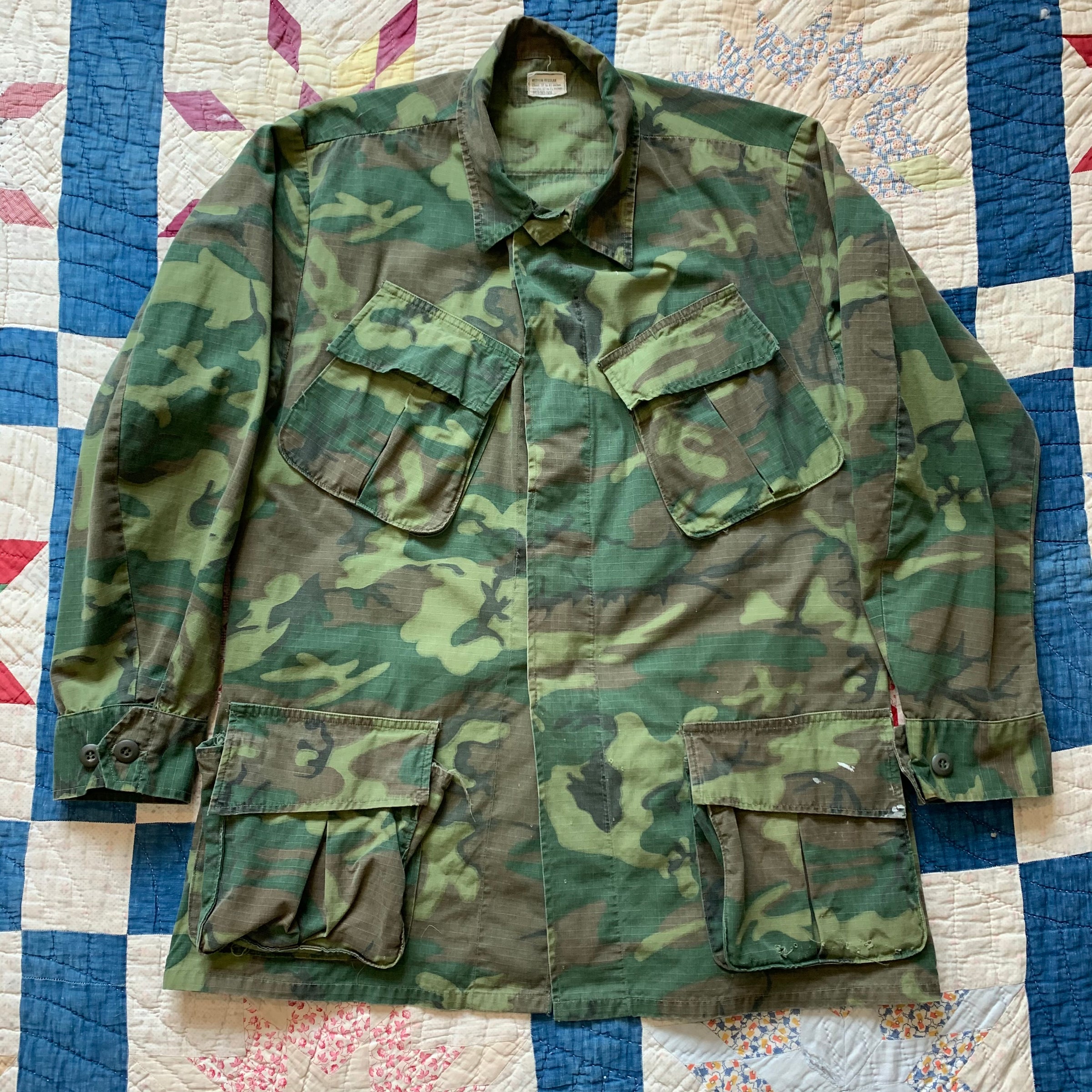 1960's Third Pattern Lowland ERDL Jungle Jacket Medium Regular