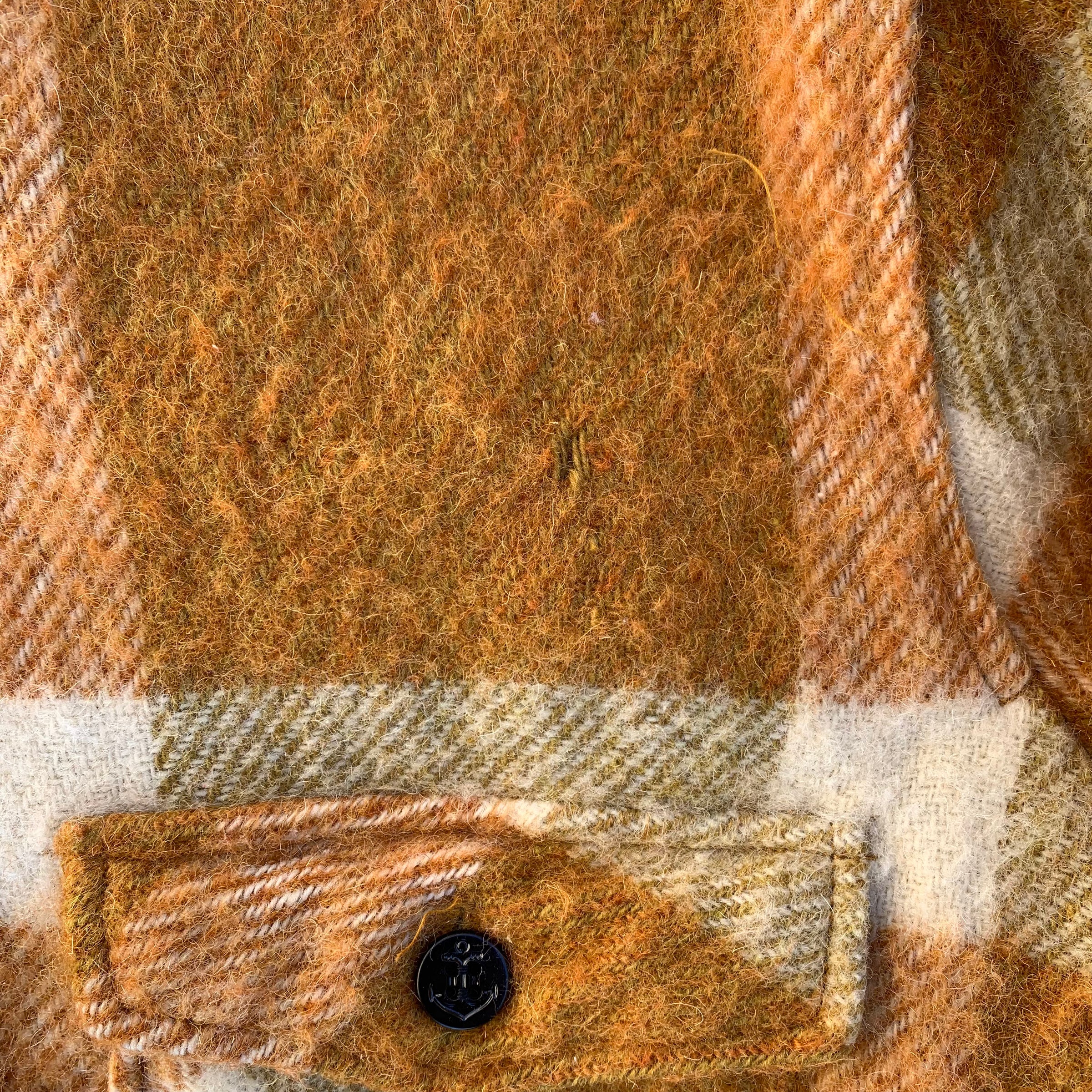 1950’s Spatz Orange Plaid CPO Shirt Jacket Small