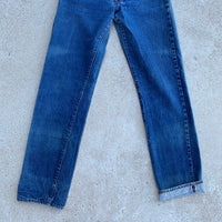 1980's Dark Wash Levi's 501 Redline Selvedge Denim Jeans 26" x 31"