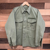 1950’s Stenciled USMC P-53 HBT Utility Shirt Jacket M/L