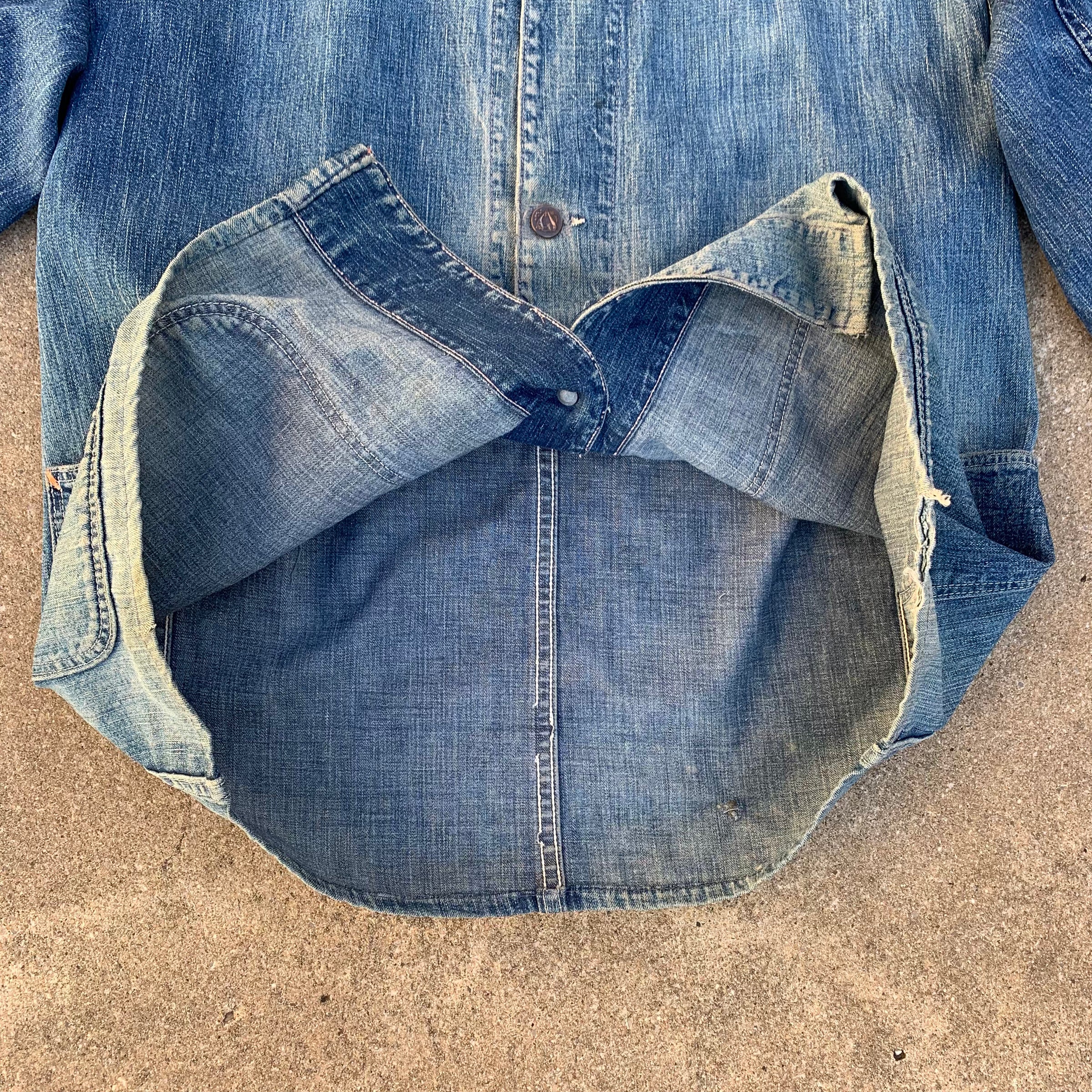 1930’s Two Pocket Raglan Denim Chore Coat