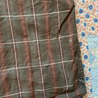 1960's Brown Plaid Short Sleeve Button Down Shirt Small