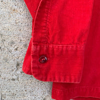 1950’s/60’s Pilgrim Red Corduroy Loop Collar Shirt Large
