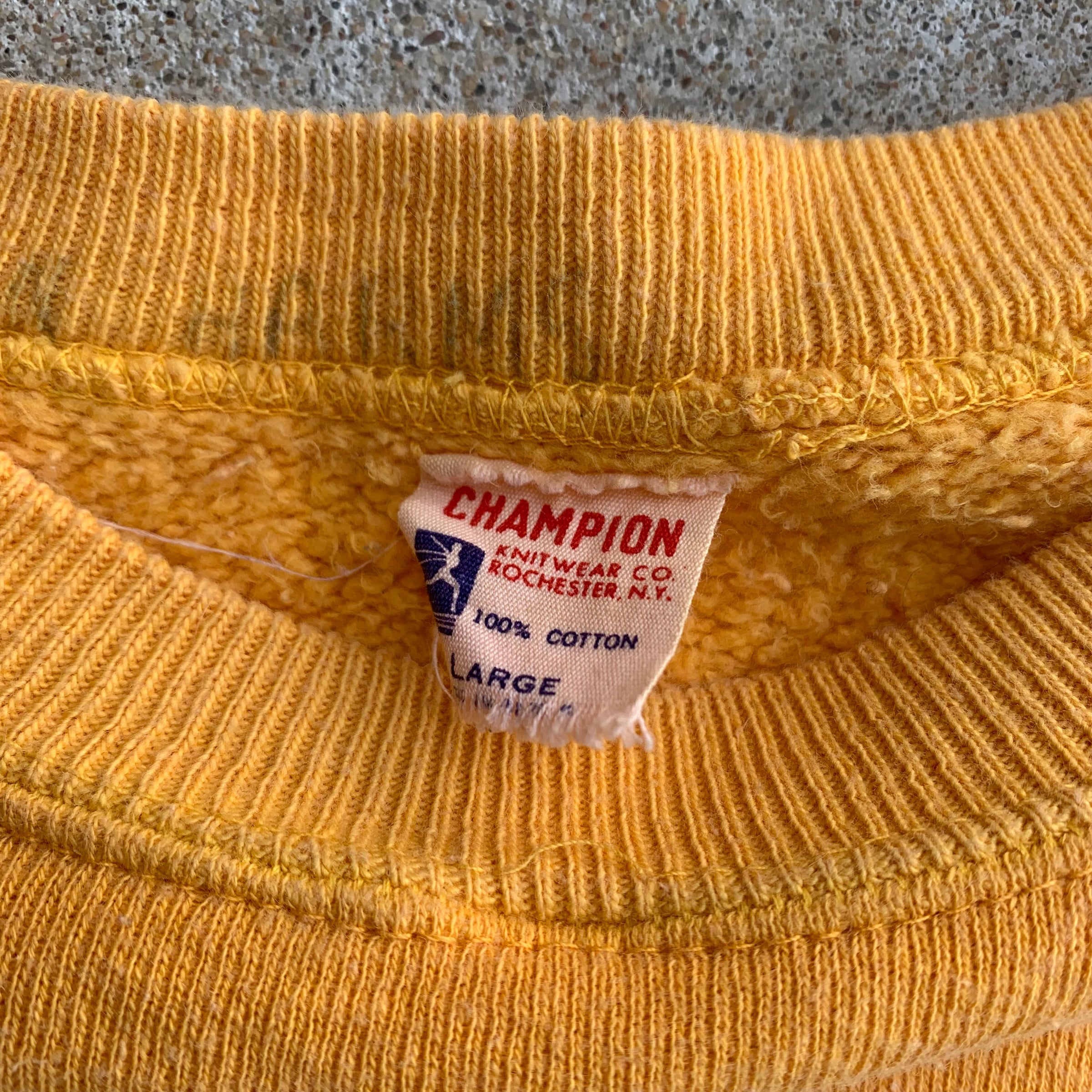 1950’s Champion Running Man Flock Print Sweatshirt Large