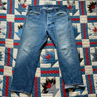 1980's Faded Levi's 501 Selvedge Redline Denim Jeans 38" x 29"