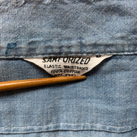 1950's Sanforized Chambray Work Shirt L/XL