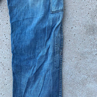 1940’s Repaired Donut Button Carpenter Jeans 32” x 30.5”