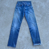 1980's Faded Light Wash Levi's 501 Redline Selvedge Denim Jeans 26" x 31.5"