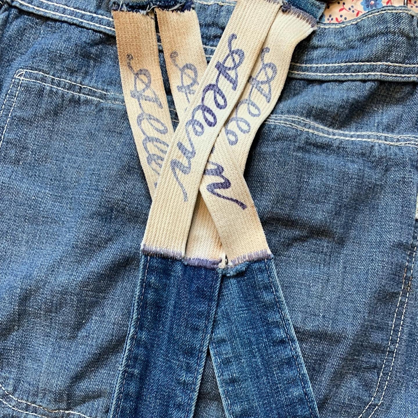 1940's/50's Allen 8oz Sanforized Denim Overalls 37" x 30"