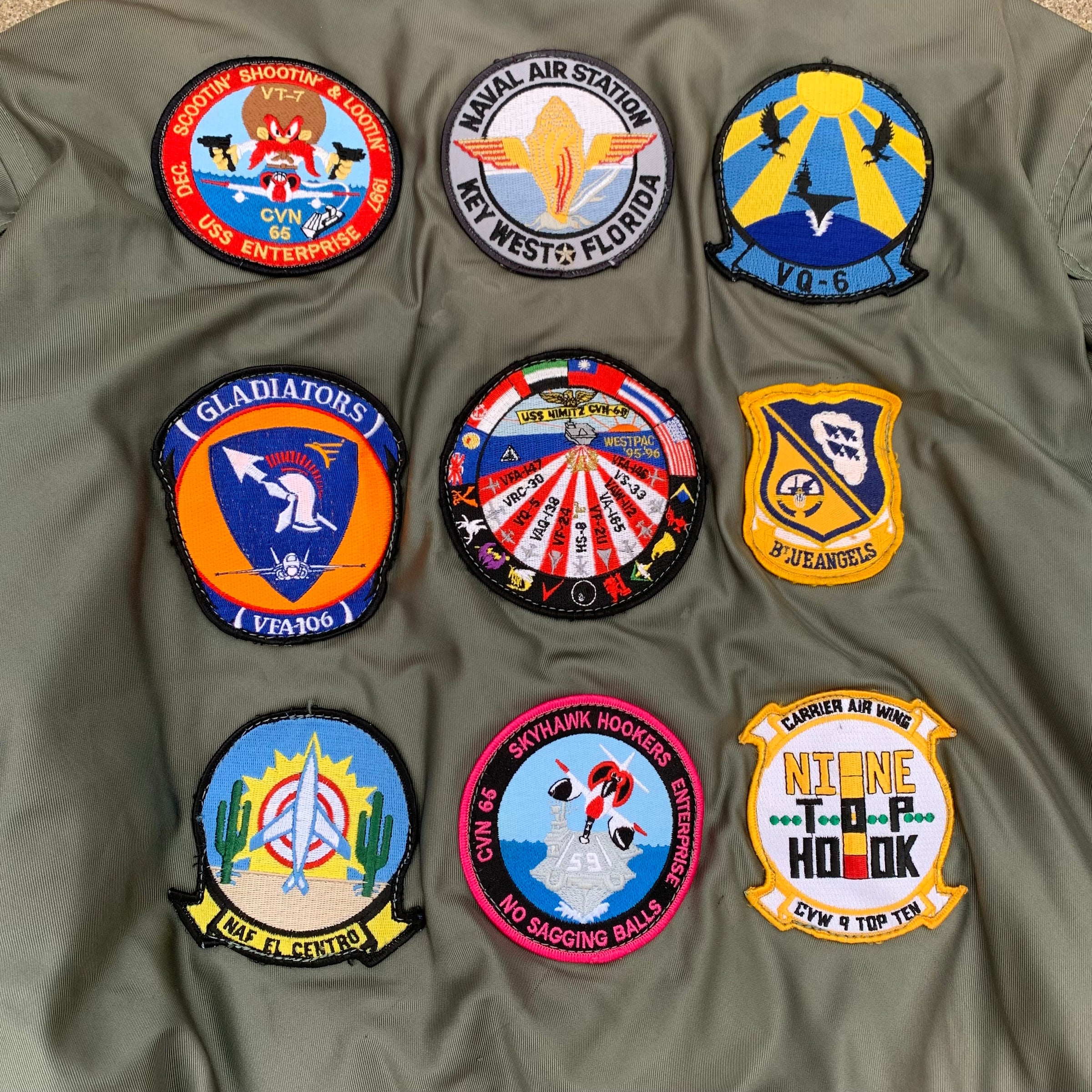 1980’s Patched CWU-45/P Flight Jacket Medium