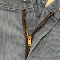 1950's/1960’s Blue Cord-Like Textured Cotton Pants 26" Waist