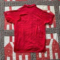 1950’s Sun-faded Red Gabardine Loop Collar Shirt Medium