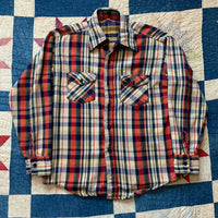1950's Frostproof Multi Plaid Cotton Flannel Shirt XL