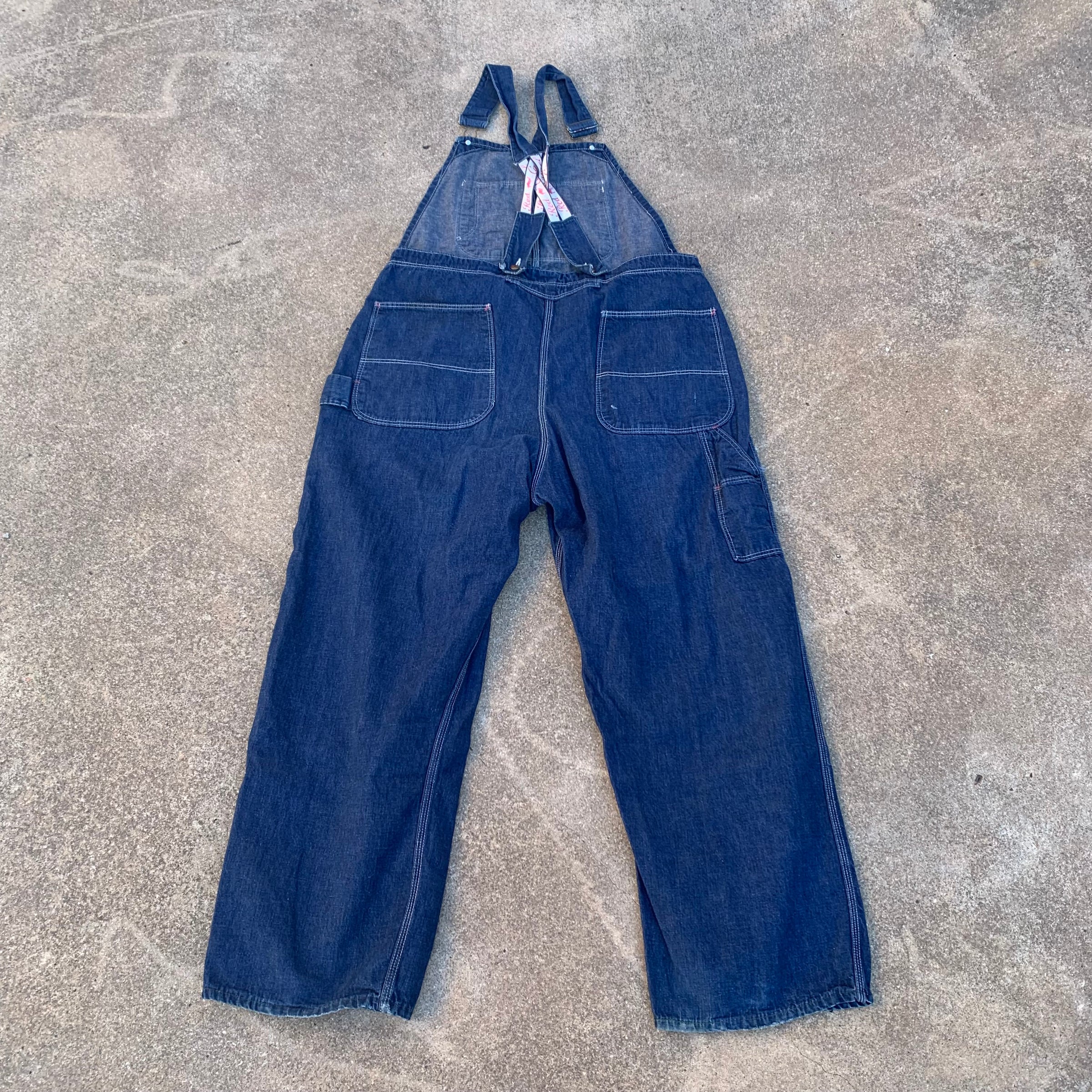 1950’s Red Camel Low-back Denim Overalls 40” x 30”