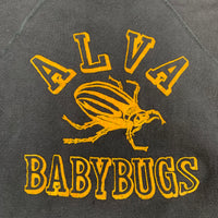 1960’s Alva Babybugs Black Flock Print Crewneck Sweatshirt XS