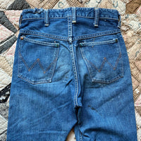 1950's Wrangler Blue Bell Sanforized Denim Jeans 26" x 29"