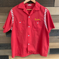 1960's Oklahoma National Guard Chainstitched Nat Nast Bowling Shirt Large