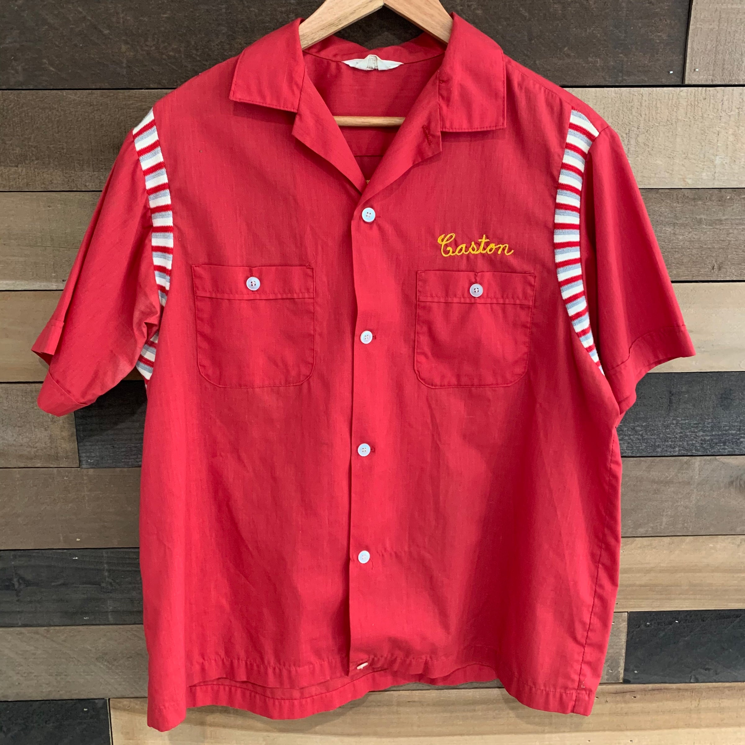 1960's Oklahoma National Guard Chainstitched Nat Nast Bowling Shirt Large