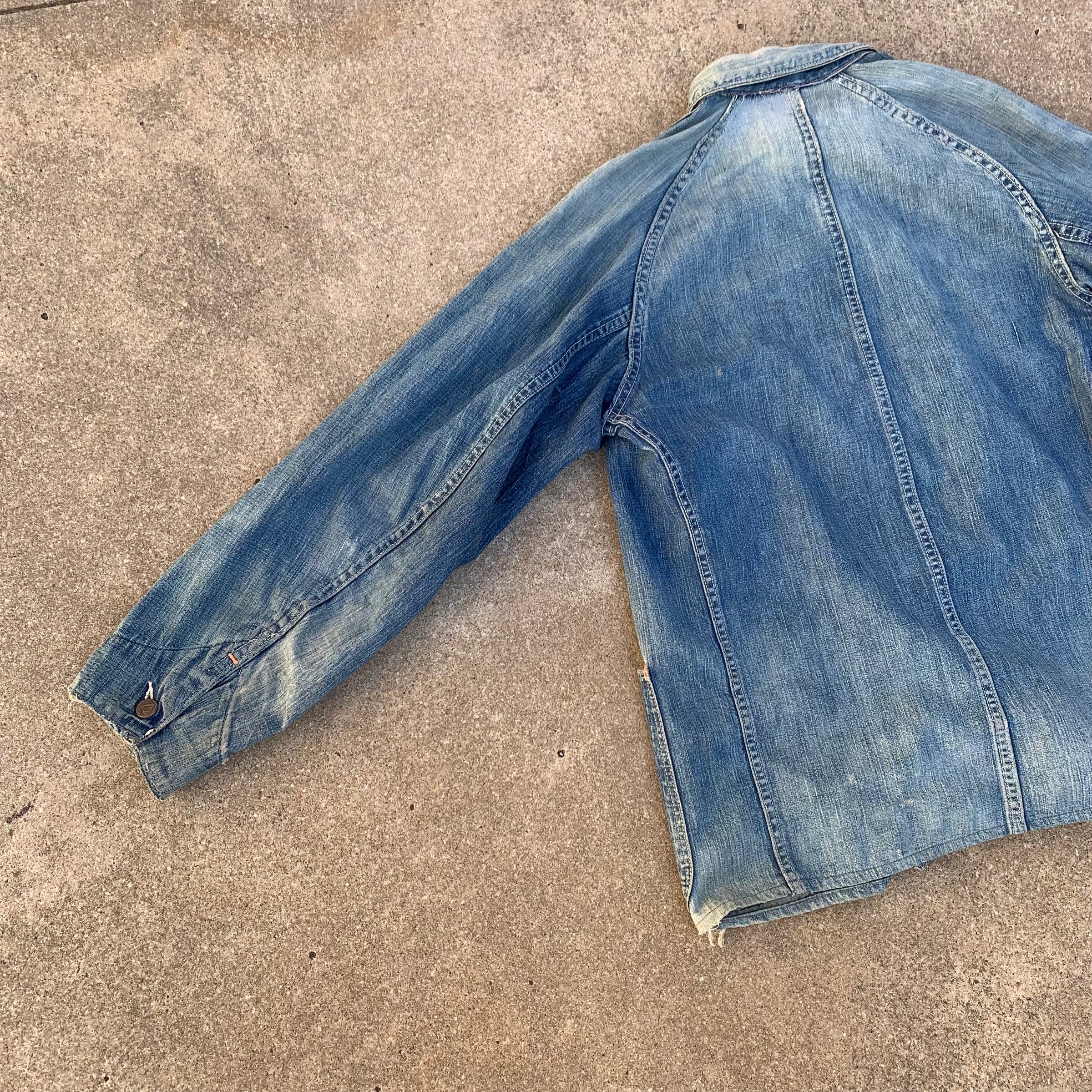 1930’s Two Pocket Raglan Denim Chore Coat
