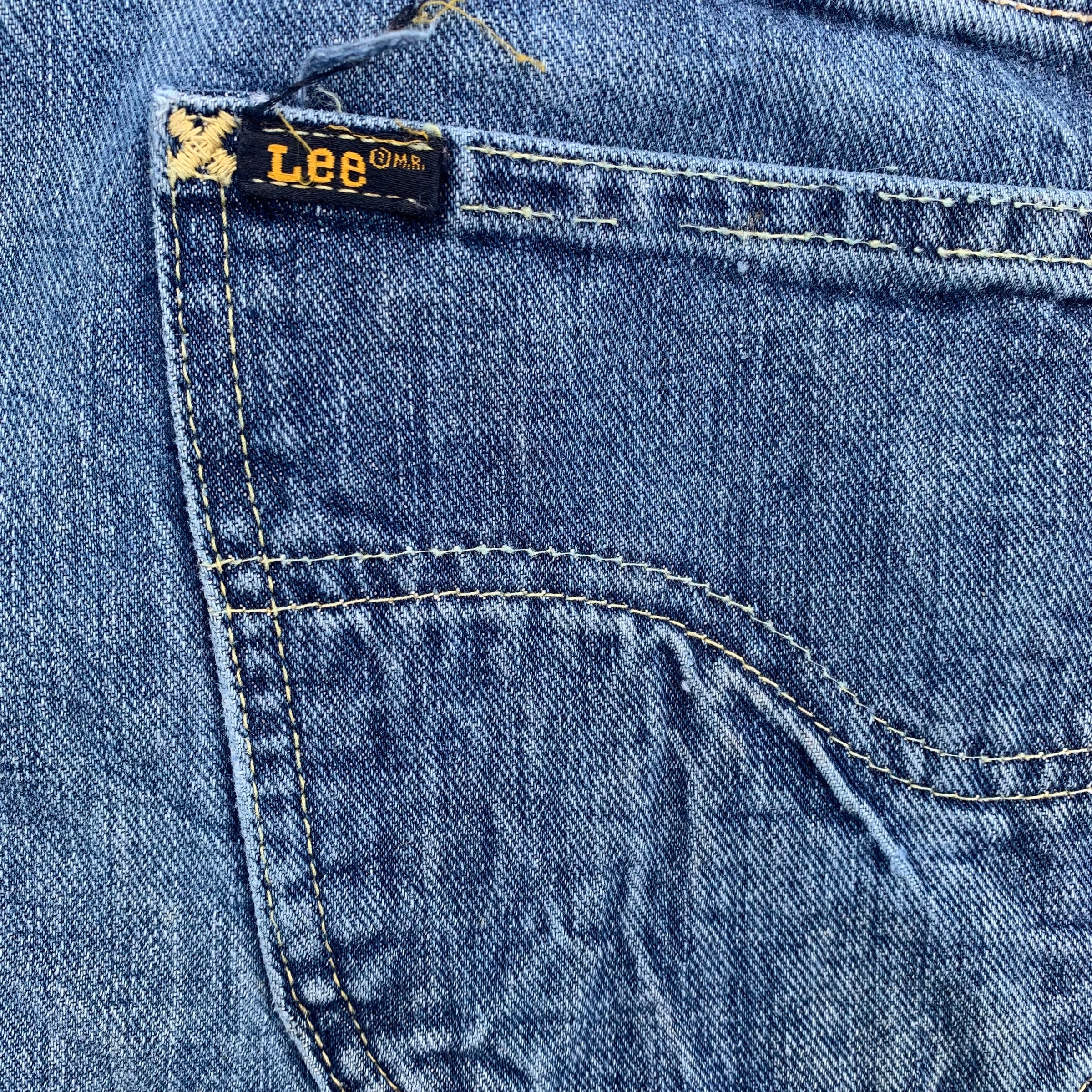 1960's/1970's Half Selvedge Zipper Fly Lee Riders Jeans 33.5" Waist