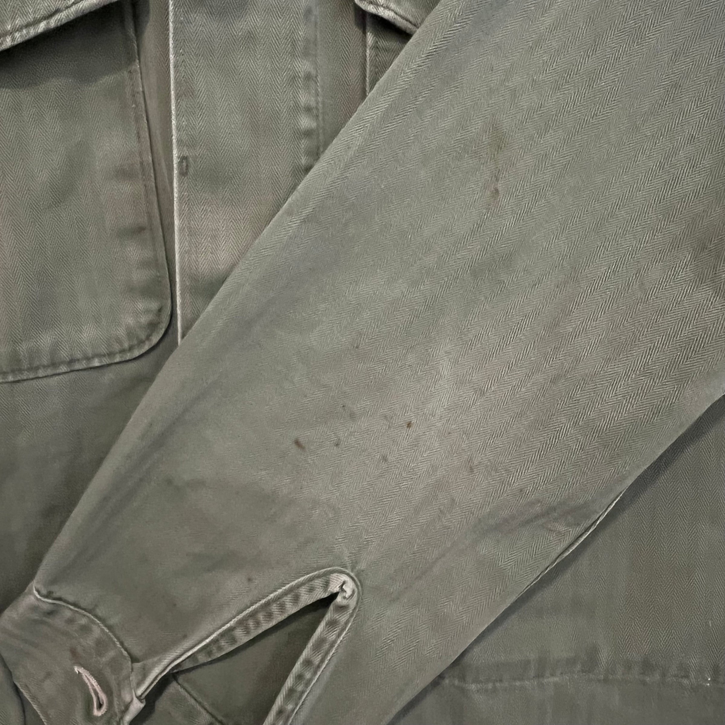 1950’s Stenciled USMC P-53 HBT Utility Shirt Jacket M/L