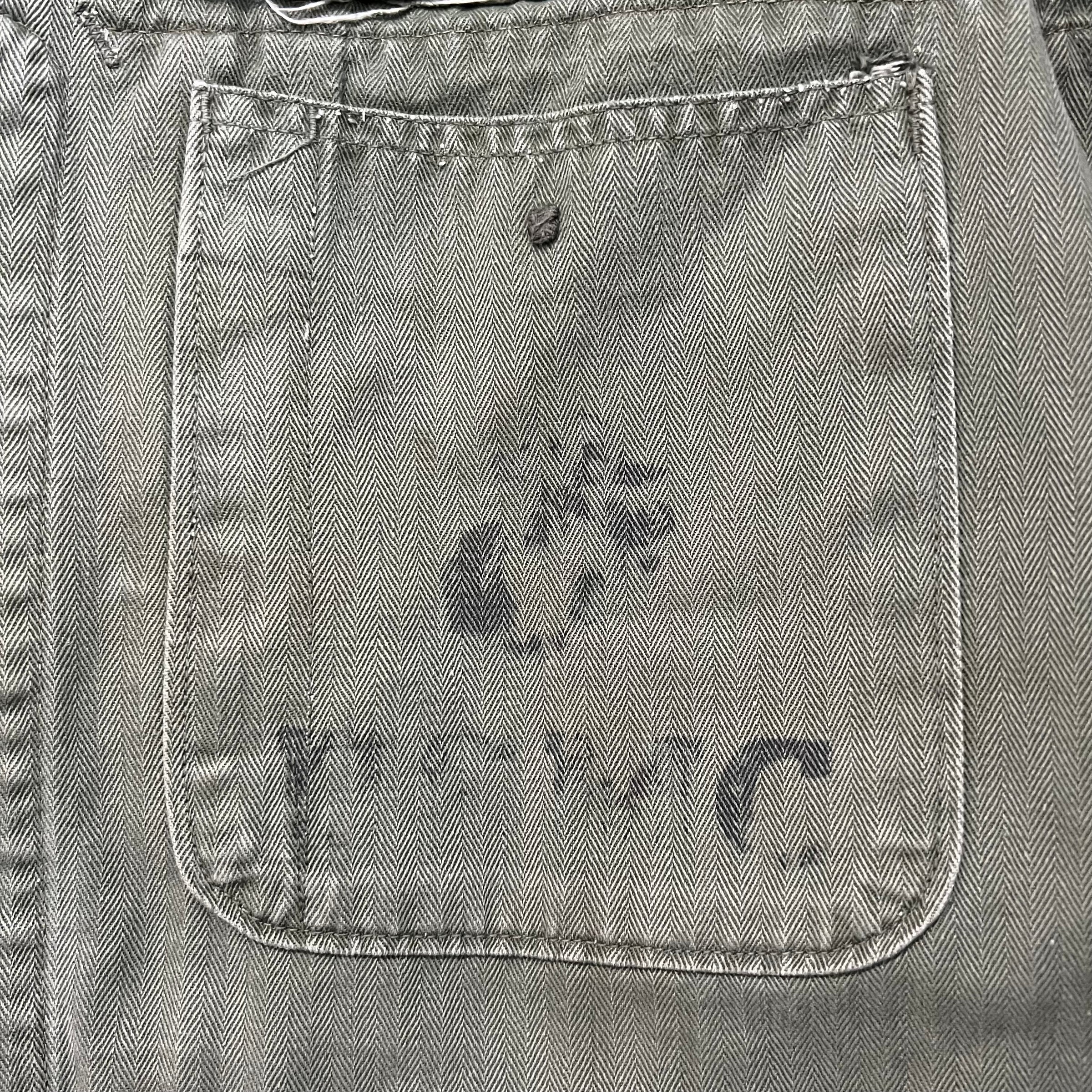 1950’s Stenciled USMC P-53 HBT Utility Shirt Jacket M/L