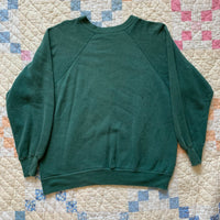 1960's/70's Forest Green USN Guided Missile Destroyer Raglan Sweatshirt S/M