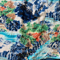 1950's Penney's Rayon Loop Collar Hawaiian Shirt Medium