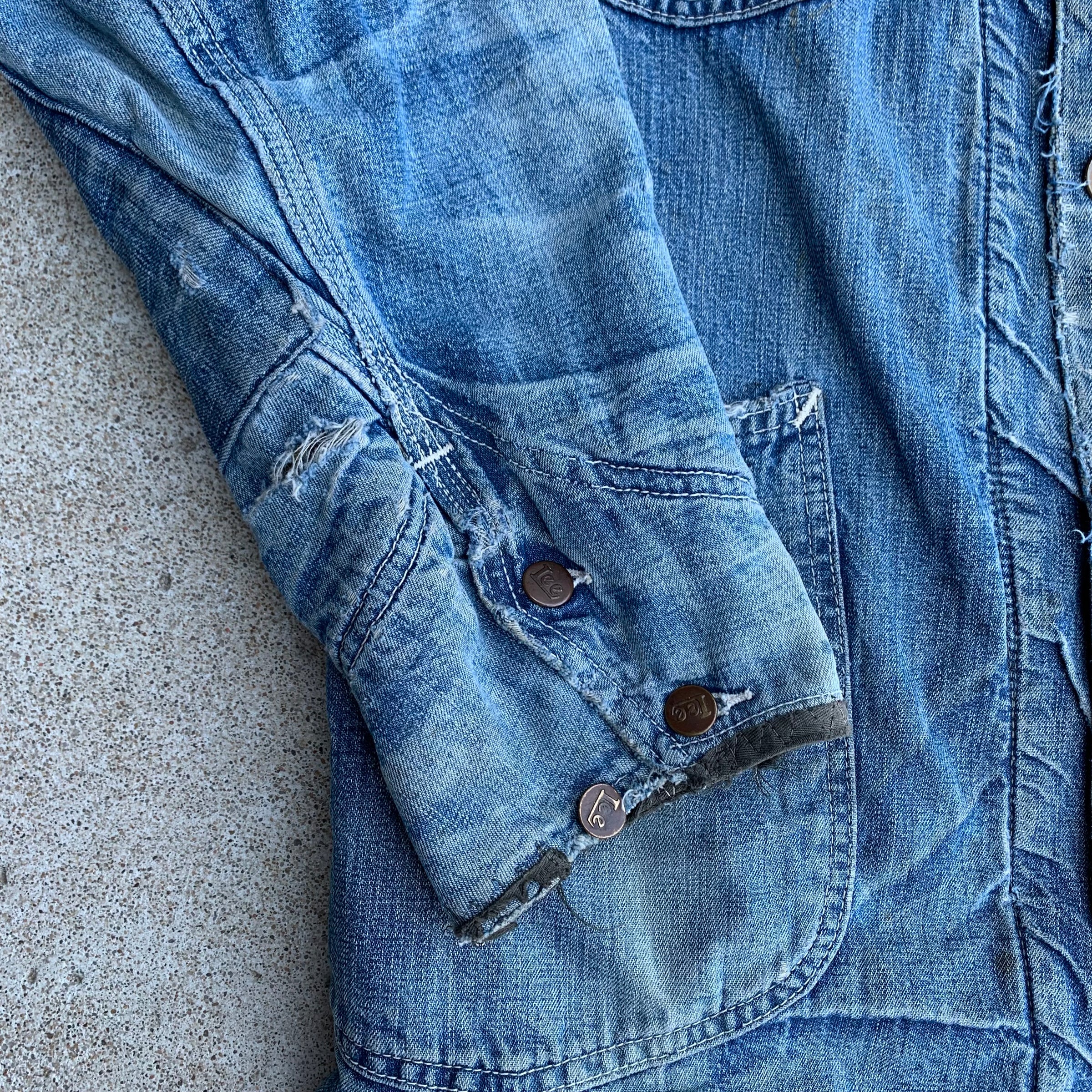 1950's Long L Lee 81-LJ Blanket Lined Denim Chore Coat 42 Regular