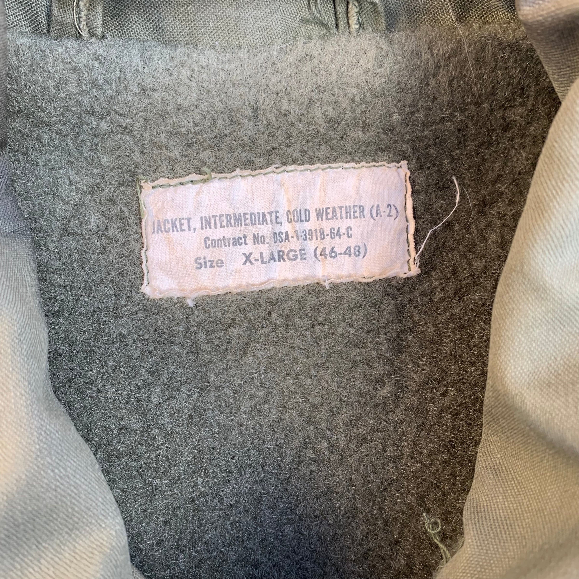 1960’s Stenciled First Pattern A-2 Deck Jacket XL