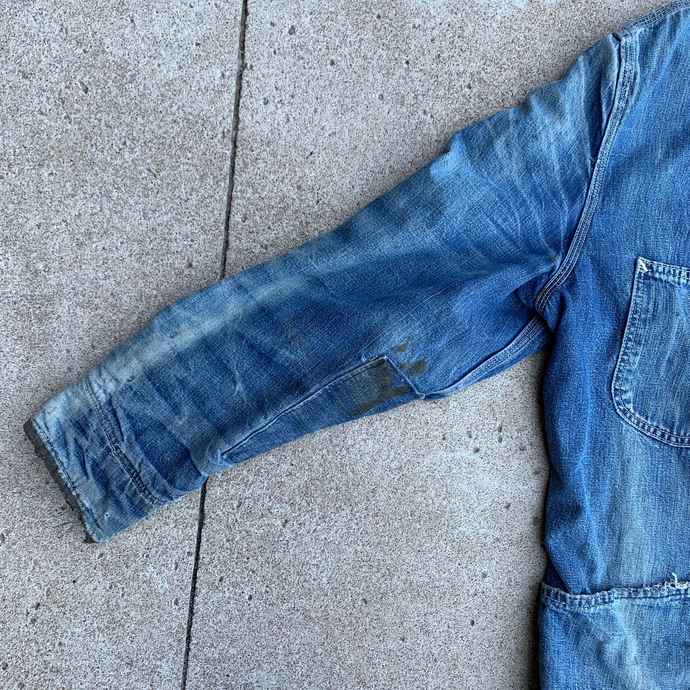 1950's Long L Lee 81-LJ Blanket Lined Denim Chore Coat 42 Regular