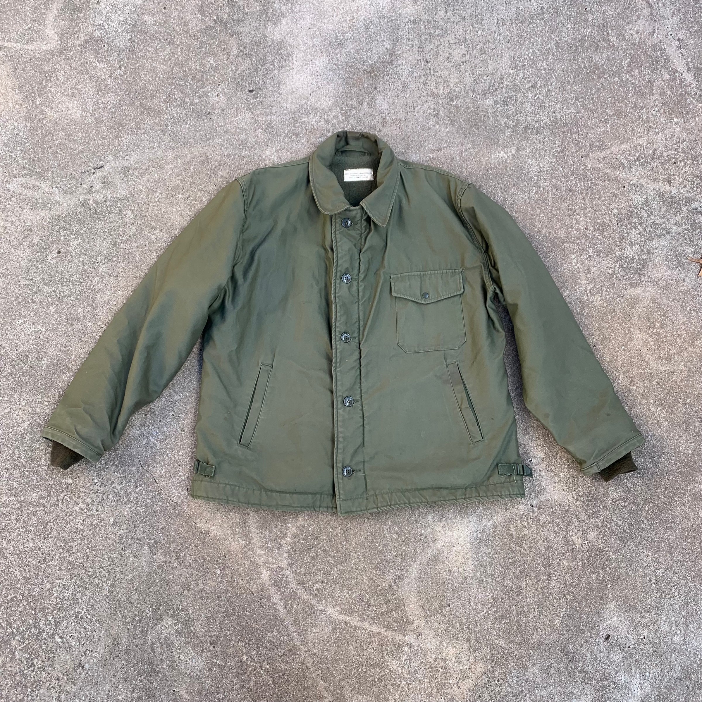 1960’s Stenciled First Pattern A-2 Deck Jacket XL