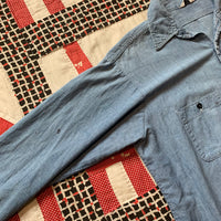 1950's Sanforized Chambray Work Shirt L/XL