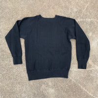 1960’s Alva Babybugs Black Flock Print Crewneck Sweatshirt XS