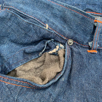 1940’s Donut Button Denim Carpenter Pants 34” x 31”