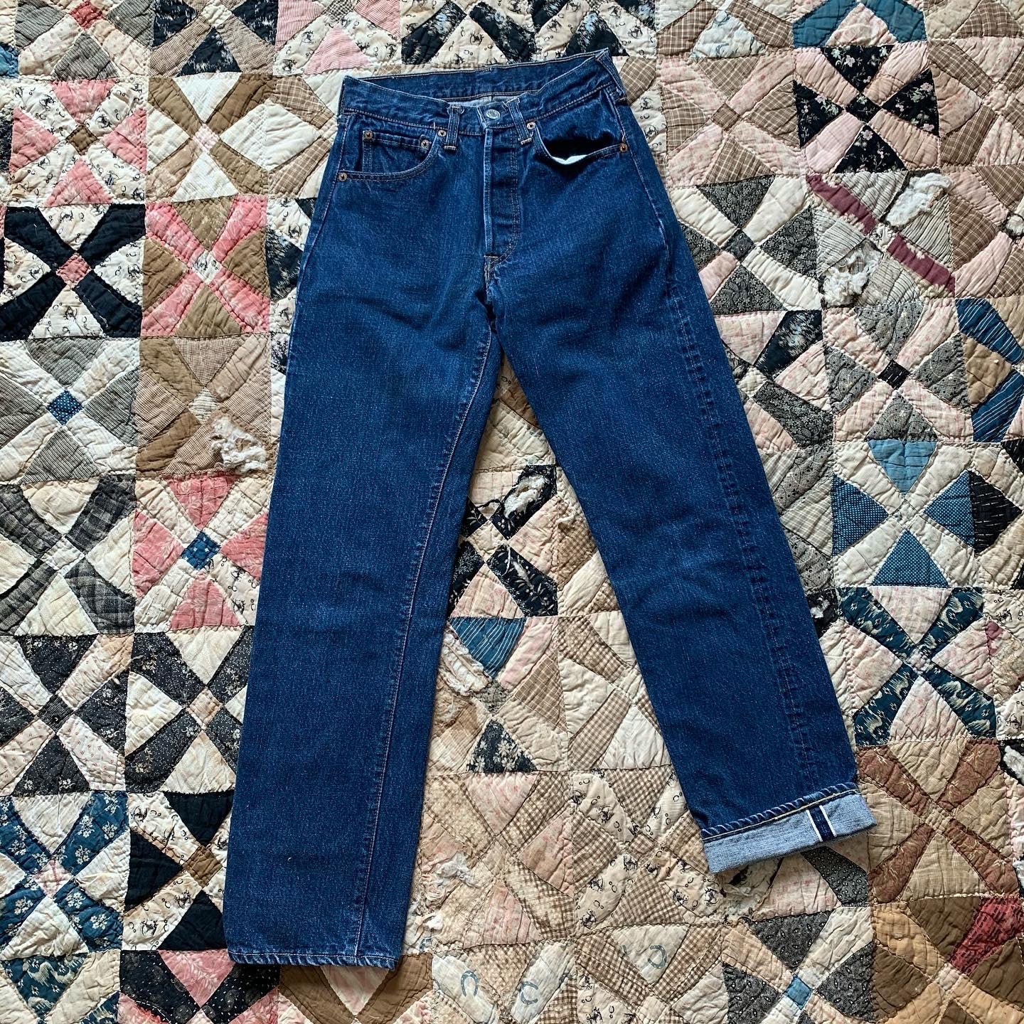 1968-71 Big E Levi’s 501 Redline Selvedge Denim Jeans 24” x 28”
