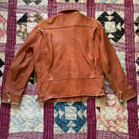 1940's/1950's Light Brown Worn Leather Jacket M/L